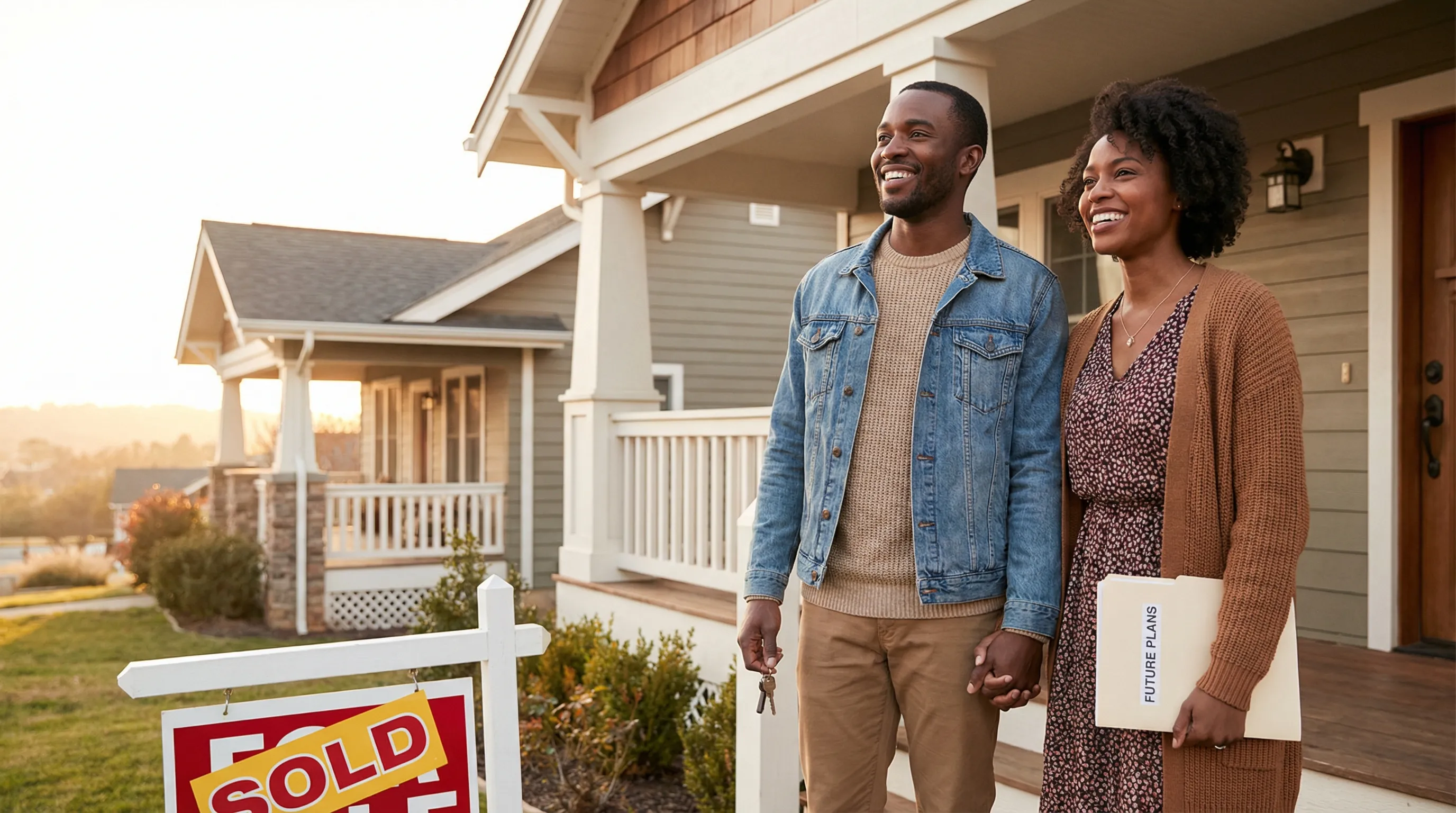 Couple looking forward to their financial future