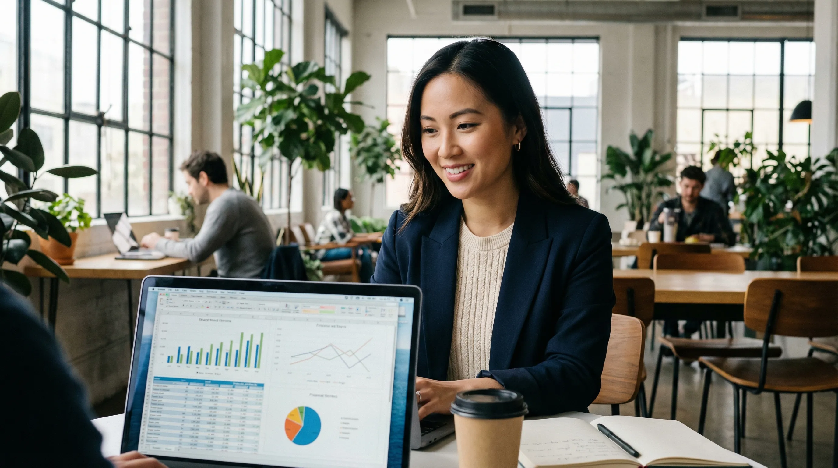 Young professional analyzing financial data